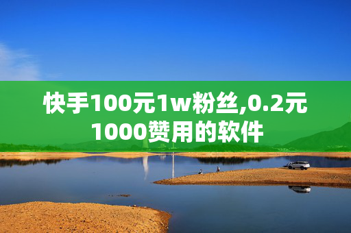 快手100元1w粉丝,0.2元1000赞用的软件