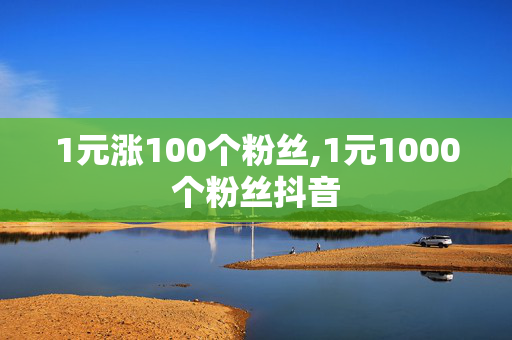 1元涨100个粉丝,1元1000个粉丝抖音