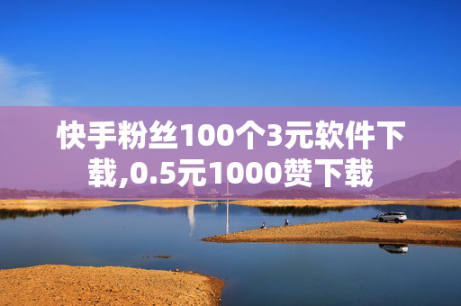 快手粉丝100个3元软件下载,0.5元1000赞下载