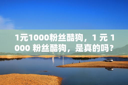 1元1000粉丝酷狗，1 元 1000 粉丝酷狗，是真的吗？