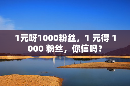 1元呀1000粉丝，1 元得 1000 粉丝，你信吗？