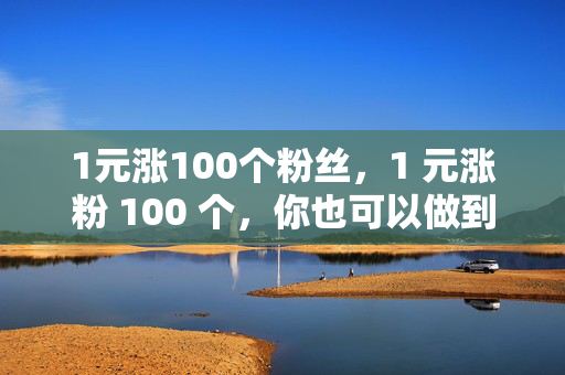 1元涨100个粉丝，1 元涨粉 100 个，你也可以做到！