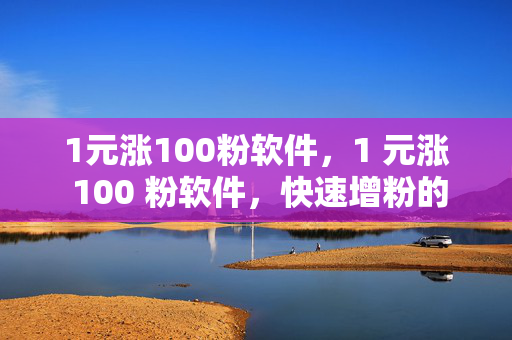 1元涨100粉软件，1 元涨 100 粉软件，快速增粉的秘密武器