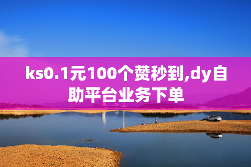 ks0.1元100个赞秒到,dy自助平台业务下单