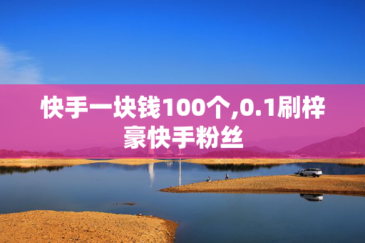 快手一块钱100个,0.1刷梓豪快手粉丝