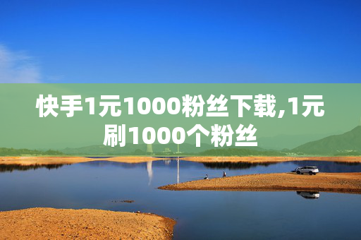 快手1元1000粉丝下载,1元刷1000个粉丝