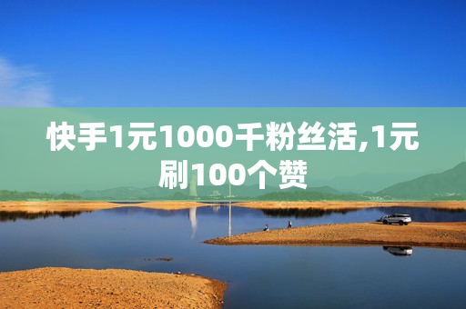 快手1元1000千粉丝活,1元刷100个赞