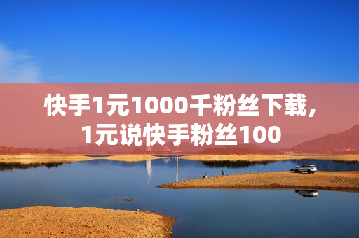 快手1元1000千粉丝下载,1元说快手粉丝100