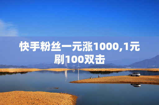 快手粉丝一元涨1000,1元刷100双击