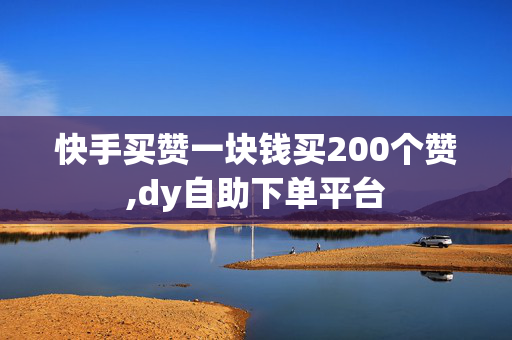 快手买赞一块钱买200个赞,dy自助下单平台