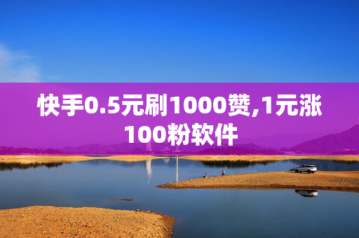 快手0.5元刷1000赞,1元涨100粉软件