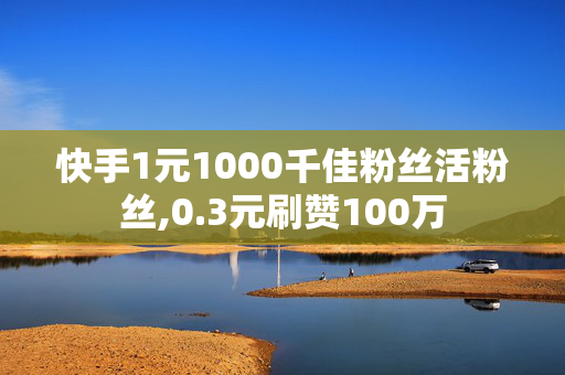 快手1元1000千佳粉丝活粉丝,0.3元刷赞100万