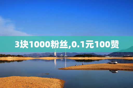 3块1000粉丝,0.1元100赞