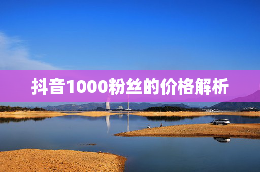 抖音1000粉丝的价格解析