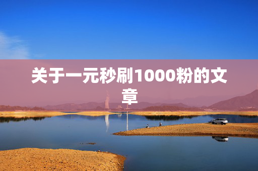 关于一元秒刷1000粉的文章