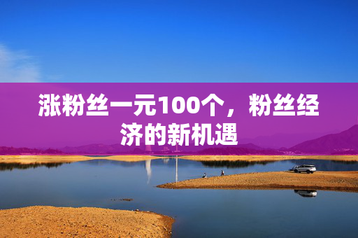 涨粉丝一元100个，粉丝经济的新机遇