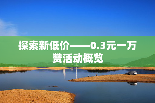 探索新低价——0.3元一万赞活动概览