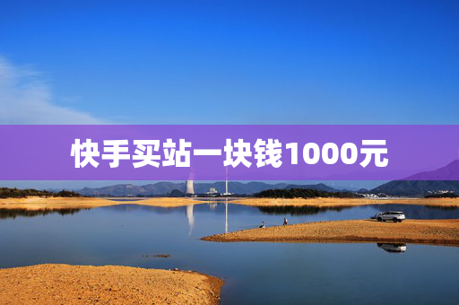 快手买站一块钱1000元