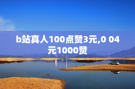 b站真人100点赞3元,0 04元1000赞